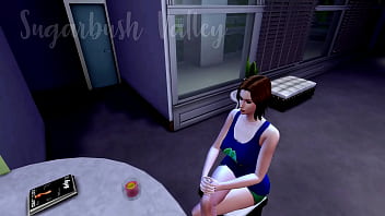 Preview 1 of New Si - Stepmom swims naked with her son and then strokes his cock