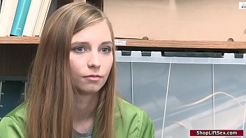 Preview 1 of Securyty Cam - Officer fucks a small tits redhead babe