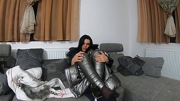 Preview 4 of Dakota Brooke Anal - Preview - MilfyCalla-Masturbating and playing whit fur hooded downjackets ep. 210
