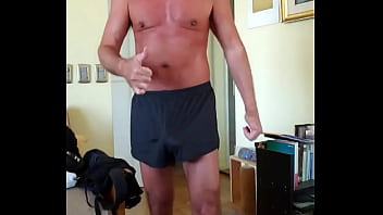 Preview 4 of Big Boobs Sexvideo - Pervy PapiFachero loves his fat daddie boner in his Ranger Silkies and flip flops,  never get tired of this! #rangers #sil ...