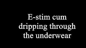 Preview 1 of Nwrlynzar - E-stim cum dripping through the underwear