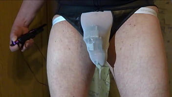 Preview 4 of Nwrlynzar - E-stim cum dripping through the underwear