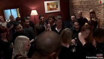 Preview 2 of Milena Velba Cam Show - Half caste slave gangbang in public