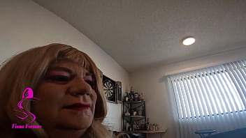 Preview 1 of Full Movies Mint 45 - CD Sissy BBC blowjob with messy facial cumshot Fiona Fortune Transvestite