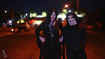 Preview 1 of Nya Min Thar - Goth PAWG Morticia Cheats on Gomez with uncle Fester