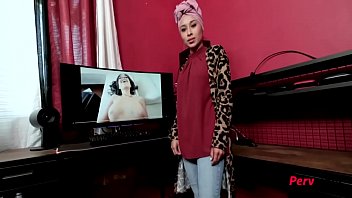 Preview 1 of Bondage Towel - MILF step Mom In Hijab Fucks - Cali Lee