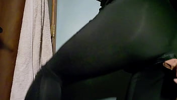 Preview 2 of Ass Tearing Fuck - Tight boy uses dildo in leggings