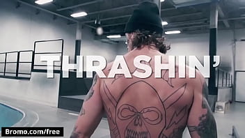 Preview 1 of Sister Give Brother A Massages - (Joey Mentana) Gets Bareback Hard And Raw In The Skate Park By (Bo Sinn) - BROMO