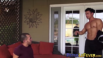 Preview 1 of Mom And Son Kids Th - Handsome Oriental gay fucked by tattooed jock before cumshot