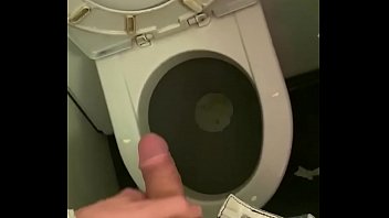 Preview 2 of Coll Girl Sex Video - Peed and jerked off in the plane toilet ! Sorry I didn&#039_t finish,  I think I was noticed Falcon Al
