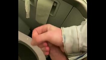 Preview 3 of Coll Girl Sex Video - Peed and jerked off in the plane toilet ! Sorry I didn&#039_t finish,  I think I was noticed Falcon Al