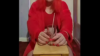 Preview 4 of Teen Sex Free Rubgal - merry christmas everyone lets celebrate with two glasses of pee