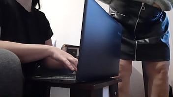 Preview 1 of Feel In Stomach - My brunette secretary is so hot that I can&#039_t contain myself...