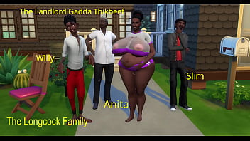 Preview 1 of Cara Videos - Big Ass Black Wife Fucked Near Husband