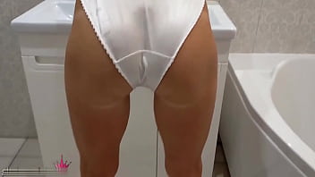 Preview 1 of Very Small Boy And Girl Masage - Boyfriend Passionate Fuck Babe in Bathroom and Cum Inside