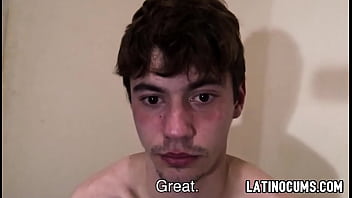 Preview 3 of Modal Photoshoot - Latino boy paid cash to fuck camera mans friend