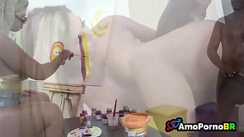 Preview 1 of Porn00 Hd - Pintando uma obra de arte