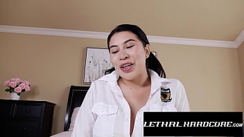 Preview 1 of School Jave Com - LethalHardcore - Hot Big Tittied Asian Gets Fucked Hard By Her Tutor