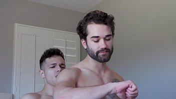 Preview 4 of Santaj Porno Sarhos - Third Leg London Ryan Rams His Long Dick Into Moany Tony Romero&#039_s Beefy Ass