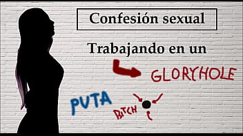 Preview 1 of Cutie Ukraine Tied - Spanish audio. Confesi&oacute_n sexual: Ella trabaja en un gloryhole.