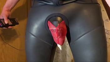 Preview 3 of Xzxxx Desi - E-stim cum is dripping through the underwear