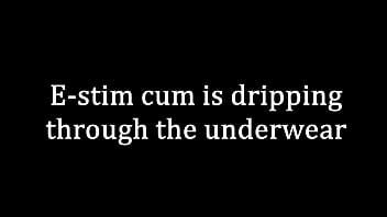 Preview 1 of Xzxxx Desi - E-stim cum is dripping through the underwear