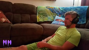 Preview 2 of Mature Hanging Boobs - Gamer Loves Playing With His Cock (Preview)