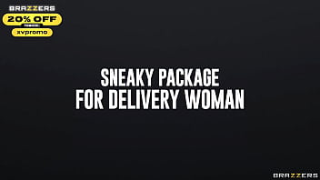 Preview 4 of Pastho Sex Video Mms - Sneaky Package For Delivery Woman.Destiny Mira,  Yumi Sin / Brazzers/ Enter XVPROMO on official site for discount