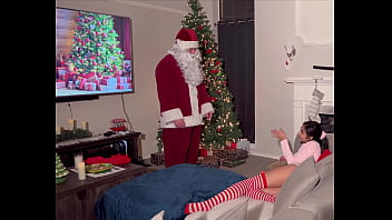 Preview 1 of Son Fuking Mom Com - Naughty 19 Year Old Anally Creampied By Santa For Christmas