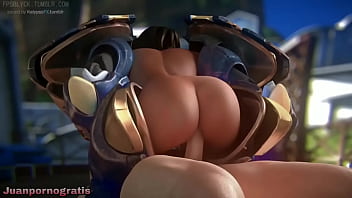 Preview 1 of Latina Mom Ariela - Pharah follando con su traje puesto Overwatch