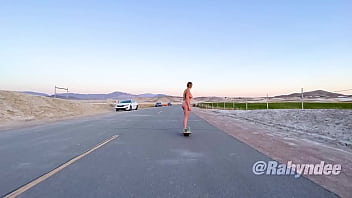 Preview 3 of S Potn Movies - Rahyndee Las Vegas One Wheel Cruising Naked