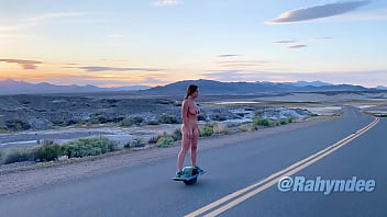 Preview 1 of S Potn Movies - Rahyndee Las Vegas One Wheel Cruising Naked