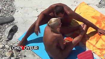 Preview 2 of Tamil Norwayn Antysex - Beach Voyeur. Sugardaddy chilling with hot teen blonde