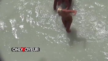 Preview 3 of Tamil Norwayn Antysex - Beach Voyeur. Sugardaddy chilling with hot teen blonde