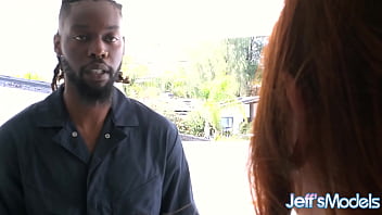 Preview 1 of Negras Lebianas - Curvy Redhead Adora Bell Seduces a Black Stud