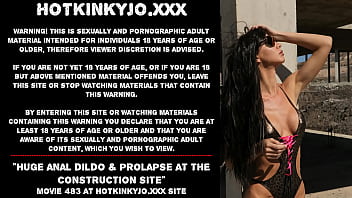 Preview 1 of More Nastya Nass - Huge anal dildo &amp_ prolapse at the construction site