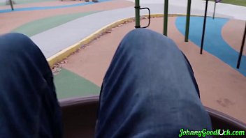Preview 1 of Xxx Cn Hd Bf Vedeoo - JOHNNYGOODLUCK Busty Nickey Huntsman Rides Outdoor Cock POV
