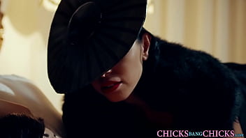 Preview 3 of Xxx Sxey P V - Dominant mistress strapon fucks her lesbian sub