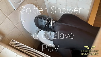 Preview 1 of 2018 Ke Sex - Golden Shower on Toilet Slave POV