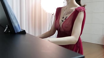 Preview 3 of Collage Girl Boy Sex - Beautiful lady shows her sexy figure and big boobs.