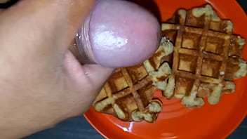 Preview 1 of Brother Please Eat My Pussy - Some waffles with my cock syrup for breakfast.