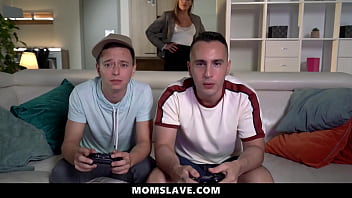 Preview 1 of Arraial Do Cabo - Sexy Milfs Ride Steptheir Stepsons Cocks While They&#039_re Gaming - Momslave