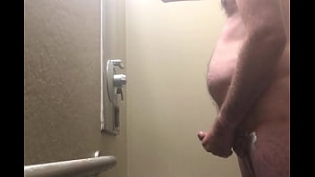Preview 4 of Ass Brasial - Jerking off in the public shower