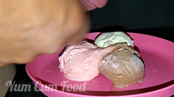 Preview 3 of Small Dick Boy Loses Virginity - Some fun playing with my ice cream and cum loading it for dessert.