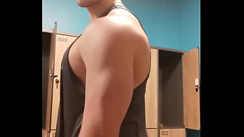 Preview 1 of Punjabi Sexy Movie Hd Download - John feeling the pump in public gym locker rooms