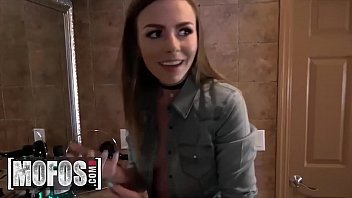 Preview 1 of Xxnxxcxx - All Natural (Alex Blake) Plays With Her Toy A Big Cock Until He Cums On Her Belly - MOFOS