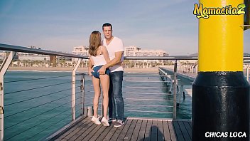 Preview 2 of Sex Virus - CHICAS LOCA - #Ramon Nomar #Sandra Wellness - Crazy Russian Babe Rides At The Beach With People Walking By