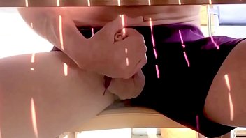 Preview 2 of Xxxnovi - Exhibitionist lad wanks under the table out in public