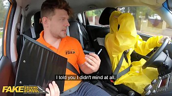 Preview 2 of Seachindian Xvideosex Tamil - Fake Driving School Lexi Dona Takes Off her Hazmat Suit and Fucks Instructor