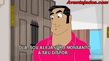 Preview 2 of Berzzar Big Tits - Desenho Gay com o Professor de Espanhol